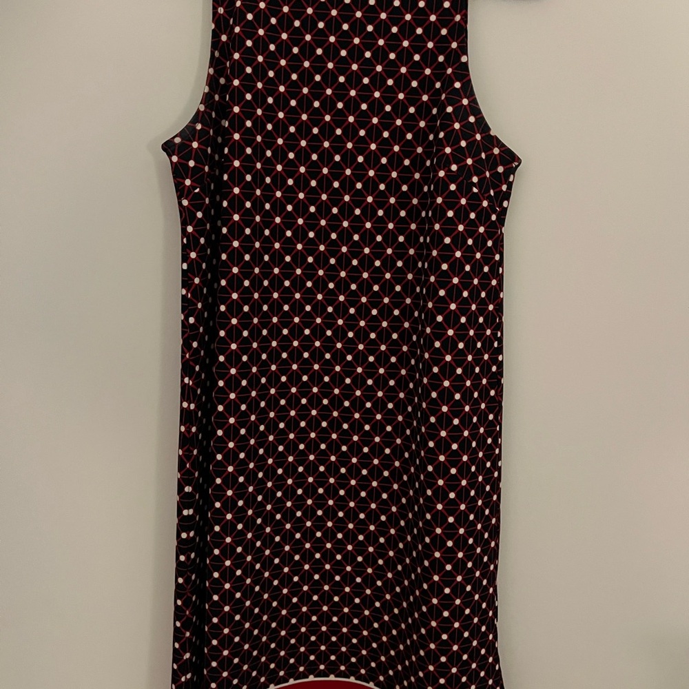 Banana Republic Black and Red Midi Dress